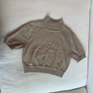 Rachel Comey Beige Knit Alpaca Turtleneck